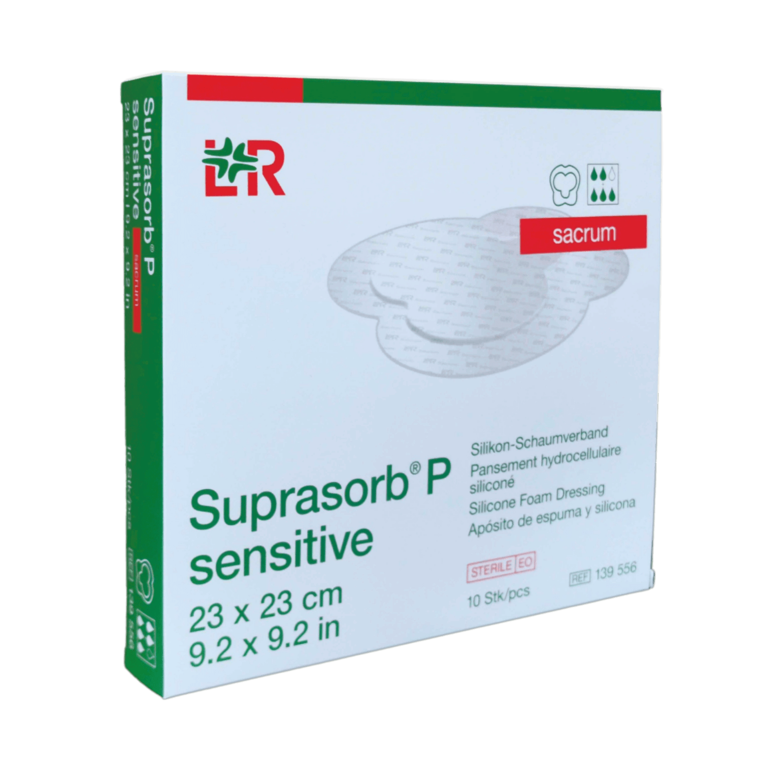 SUPRASORB P SENSITIVE sakrálny (23x23cm) 1×10 ks