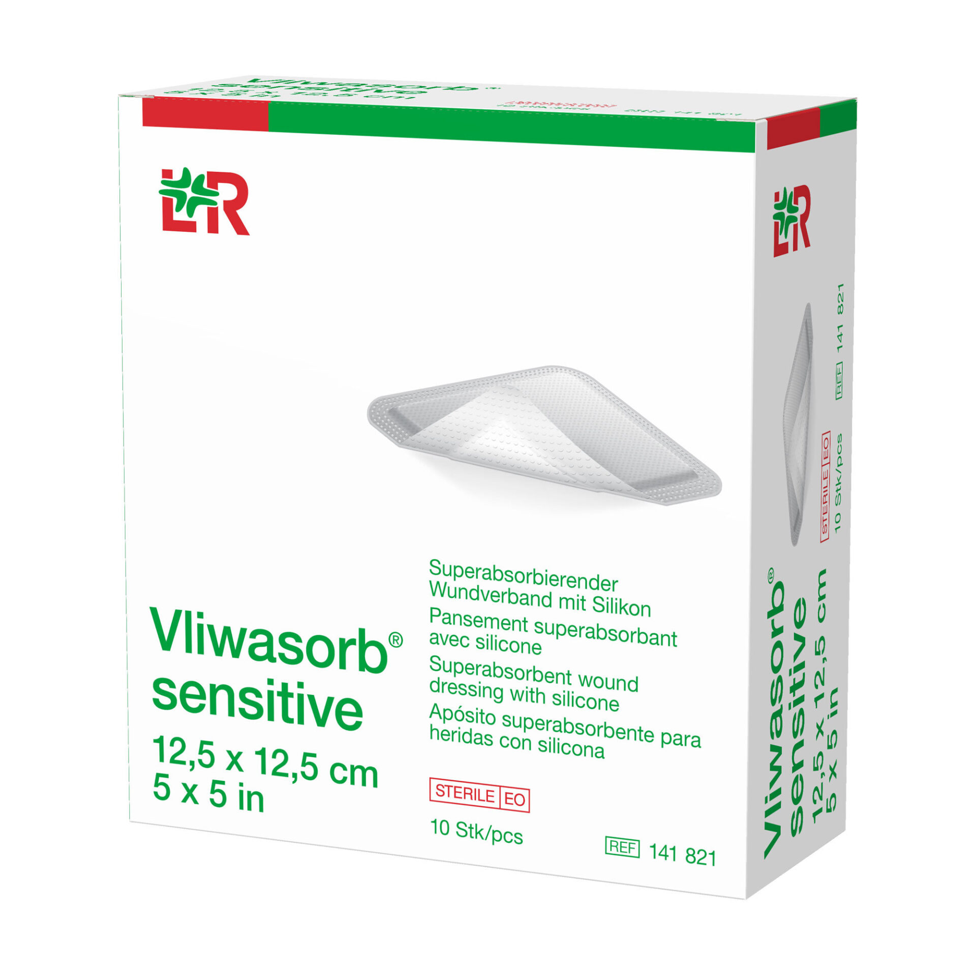 Vliwasorb sensitive – krytie na rany (12,5×12,5cm) 1×10 ks