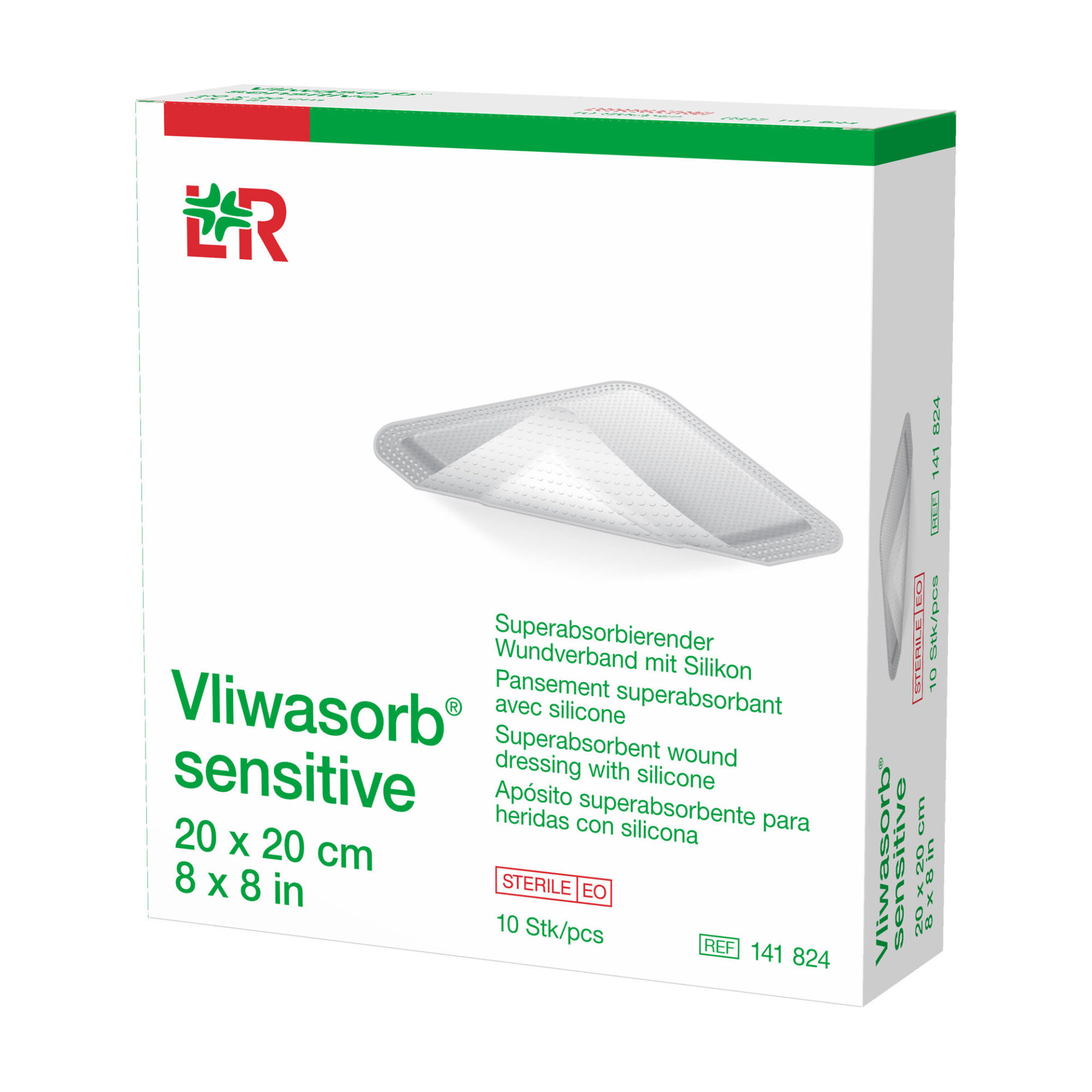 Vliwasorb sensitive – krytie na rany (20x20cm) 1×10 ks