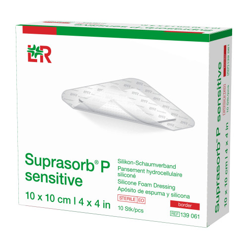 SUPRASORB P SENSITIVE border (10x10cm) 1×10 ks