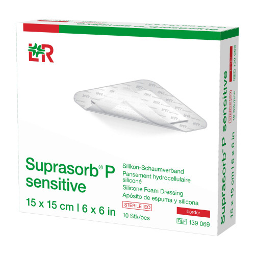 SUPRASORB P SENSITIVE border (15x15cm) 1×10 ks