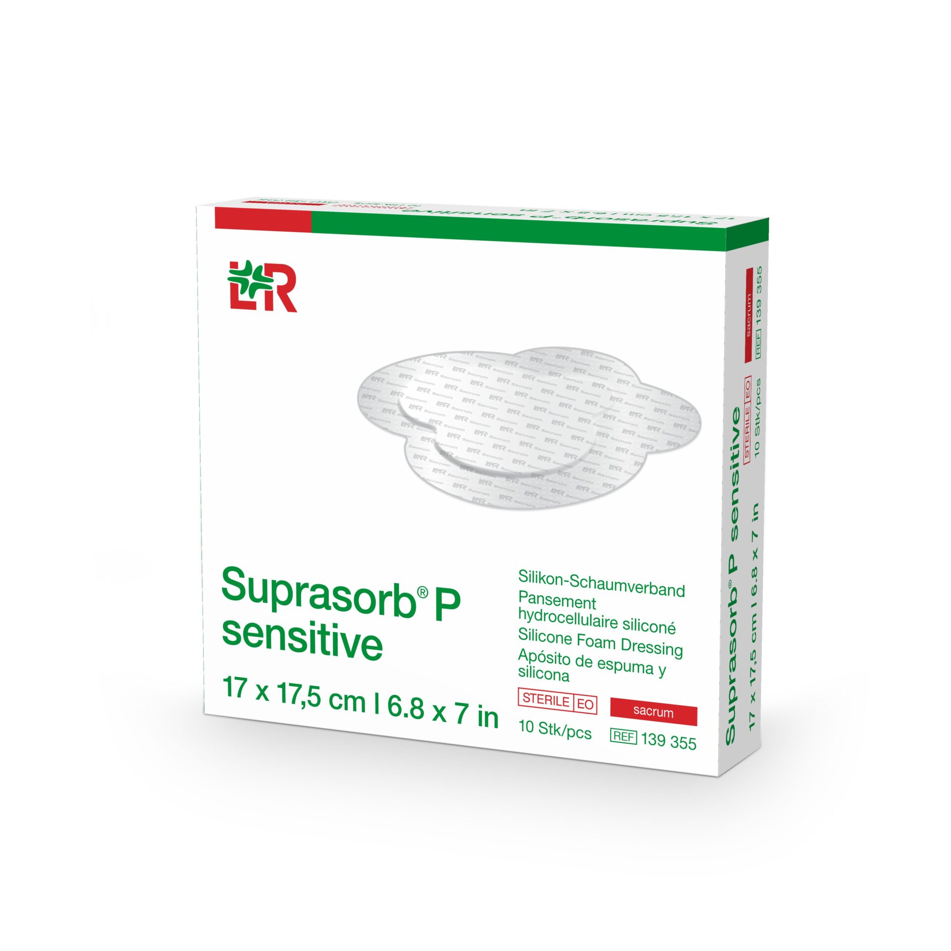 SUPRASORB P SENSITIVE sakrálny (17×17,5cm) 1×10 ks